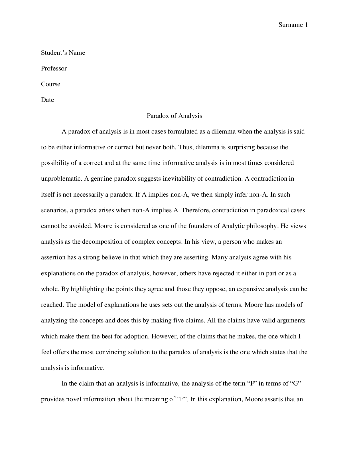 Preview image for Paradox of Analysis